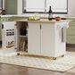 HOMLUX 51" Kitchen Island with Drop Leaf in White Ash, , large
