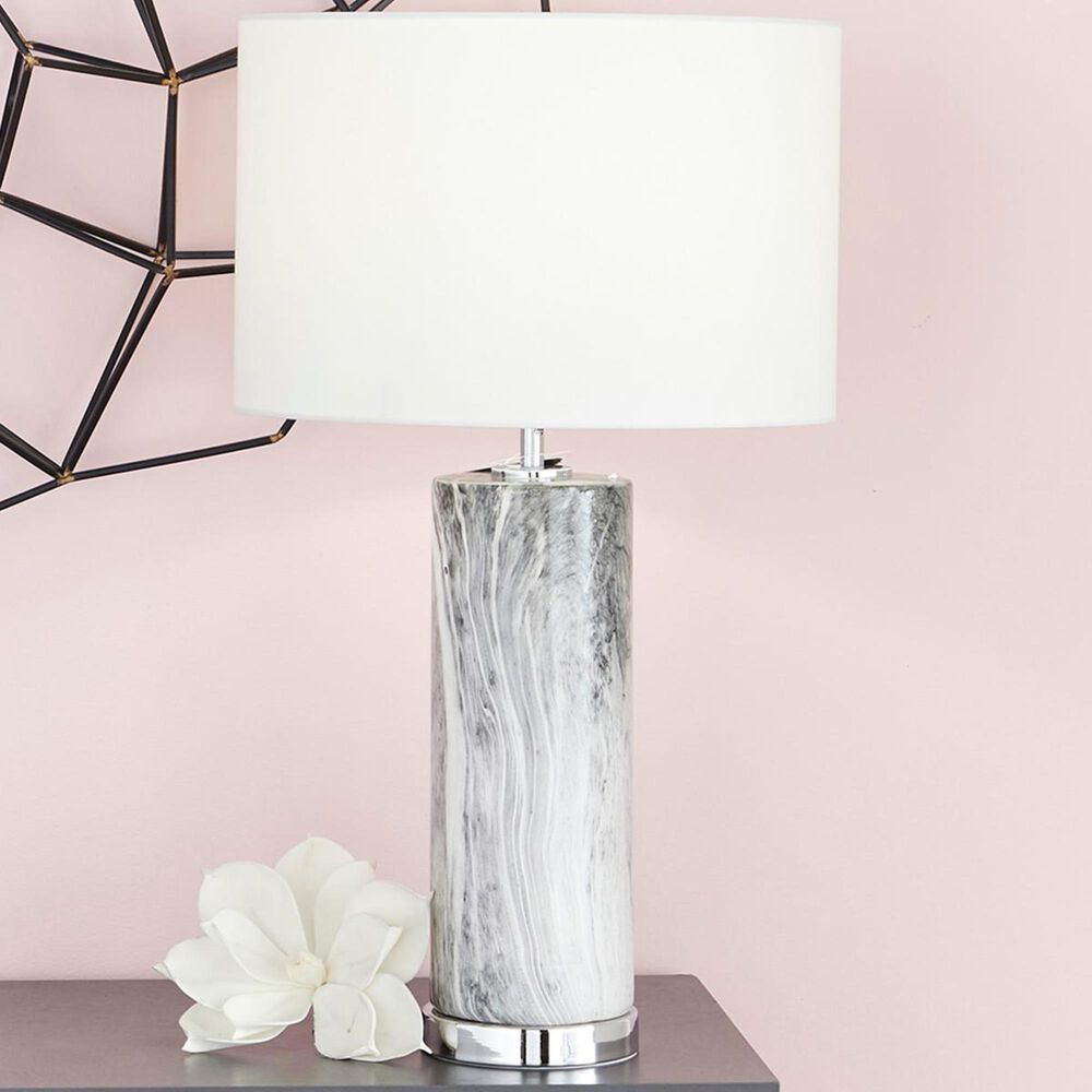 Maple and Jade Glam Table Lamp in Gray, Black and Silver, , large