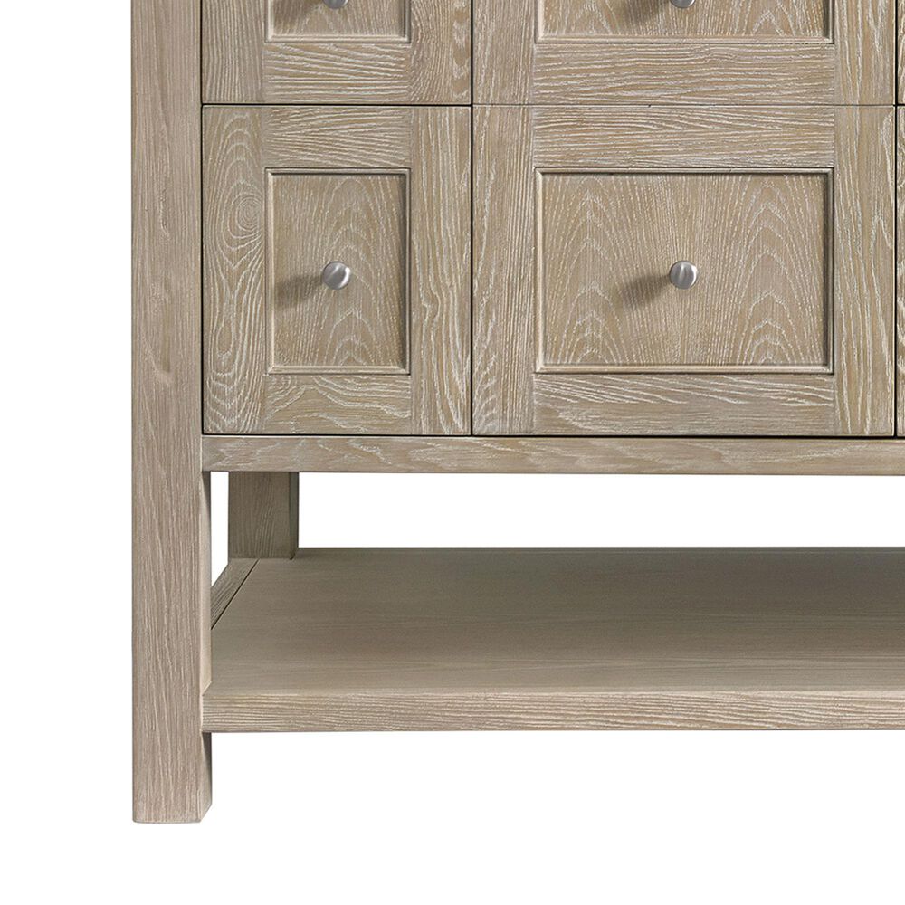 James Martin Vanities Breckenridge 72&quot; Double Vanity in Whitewashed Oak with 3 cm White Zeus Quartz Top, , large