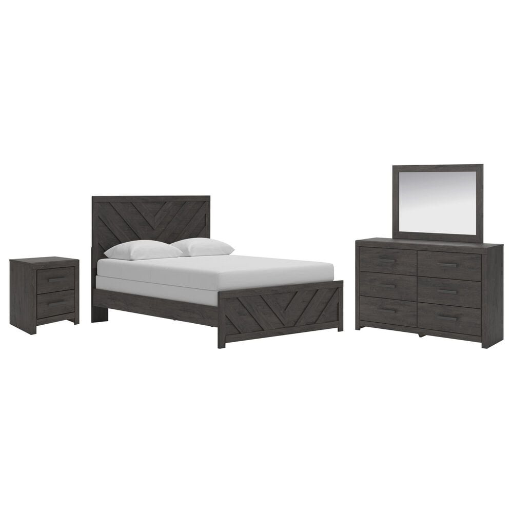 Ashley Prendonea 4-Piece Queen Bedroom Set in Dark Charcoal, , large