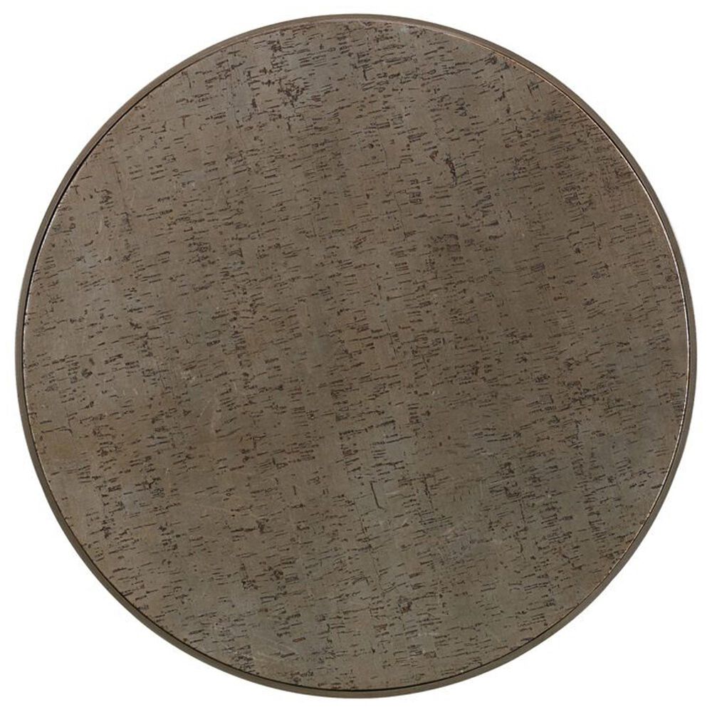 Sherrill Occasional Cork Drum End Table in Clear, Bronze and Champagne Gold, , large