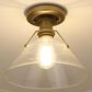 Golden Lighting Orwell Flush Mount with Clear Cone in Brushed Champagne Bronze, , large