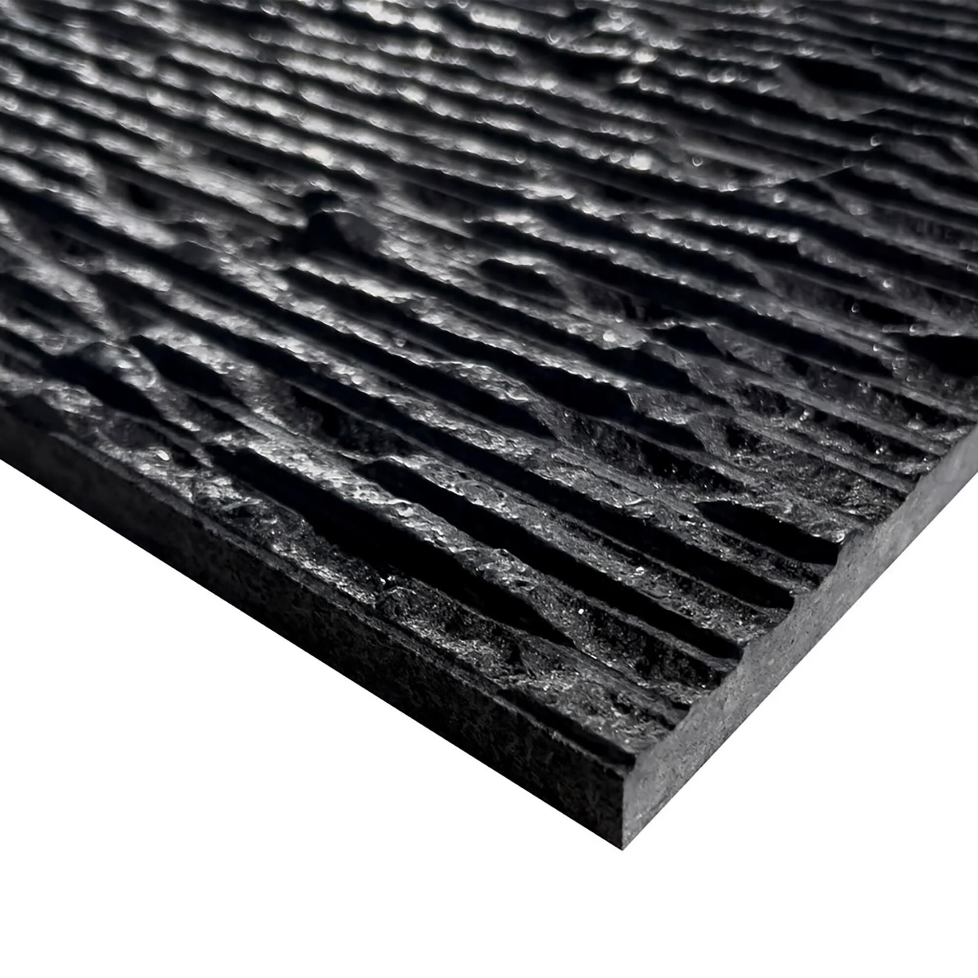 Soho Studio Carvina Carved Cube Noir Black 12
