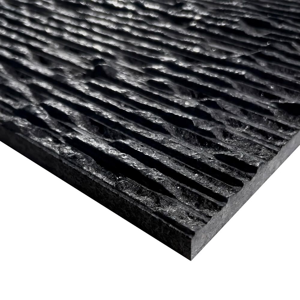 Soho Studio Carvina Carved Cube Noir Black 12" x 24" Stone Tile, , large