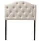 Baxton Studio Myra Twin Upholstered Panel Headboard in Light Beige, , large