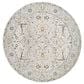 Surya Dresden Taupe, Off-White, Dusty Sage, Deep Teal, Olive, Light Gray and Mustard 7"10" Round Area Rug, , large