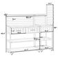HOMLUX 62.3"" Outdoor Kitchen Island in Black, , large