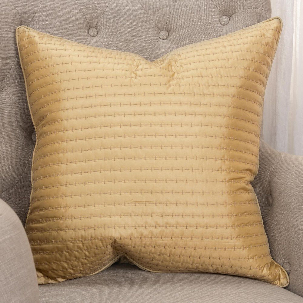 Rizzy Home Solid 22" Down Filled Pillow in Gold, , large