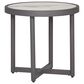 Ashley Ocean Beach Round End Table in Gray, , large
