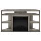 HOMLUX 47" Corner TV Stand with Electric Fireplace in French Oak Grey, , large
