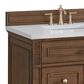 James Martin Vanities Lorelai 36" Single Vanity in Mid-Century Walnut with 3 CM White Zeus Quartz Top, , large