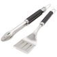 Weber Precision Grill Tongs and Spatula Set in Black and Stainless Steel, , large