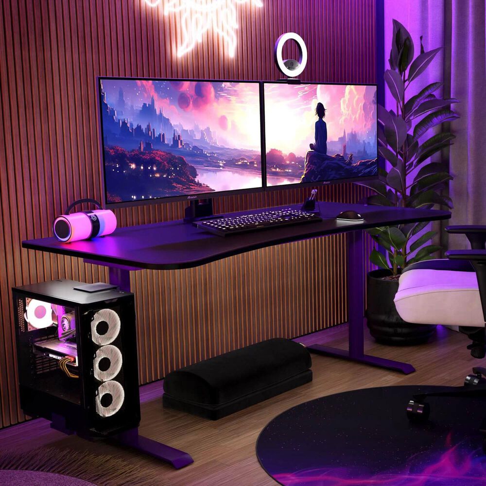 Arozzi Arena Large Gaming Desk in Purple, , large
