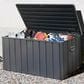 HOMLUX 120-Gallon Outdoor Waterproof Storage Deck Box in Dark Gray, , large