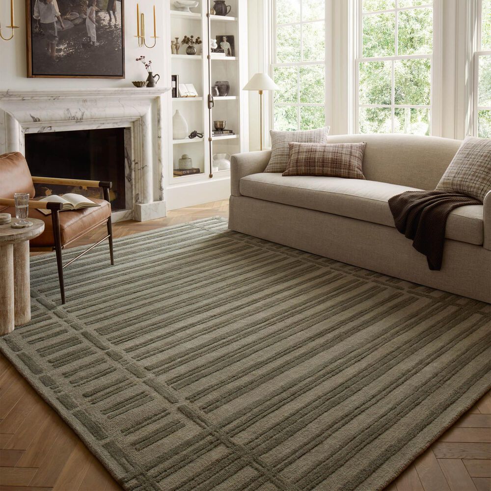 Chris Loves Julia x Loloi Bradley 8&#39;6&quot; x 11&#39;6&quot; Sage and Olive Area Rug, , large