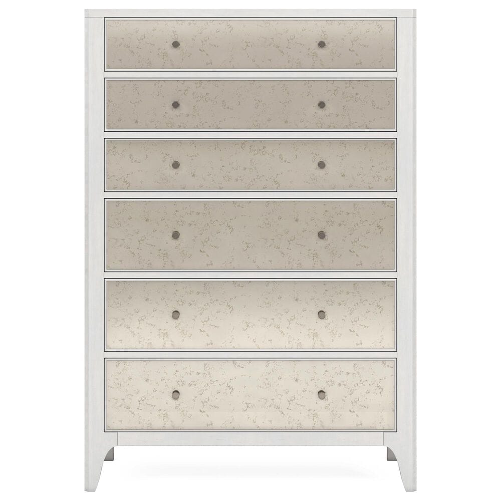 Vantage Mezzanine King Upholstered Wingback Bed with Dresser Chest and 2 Nightstands in Dove Gray, , large