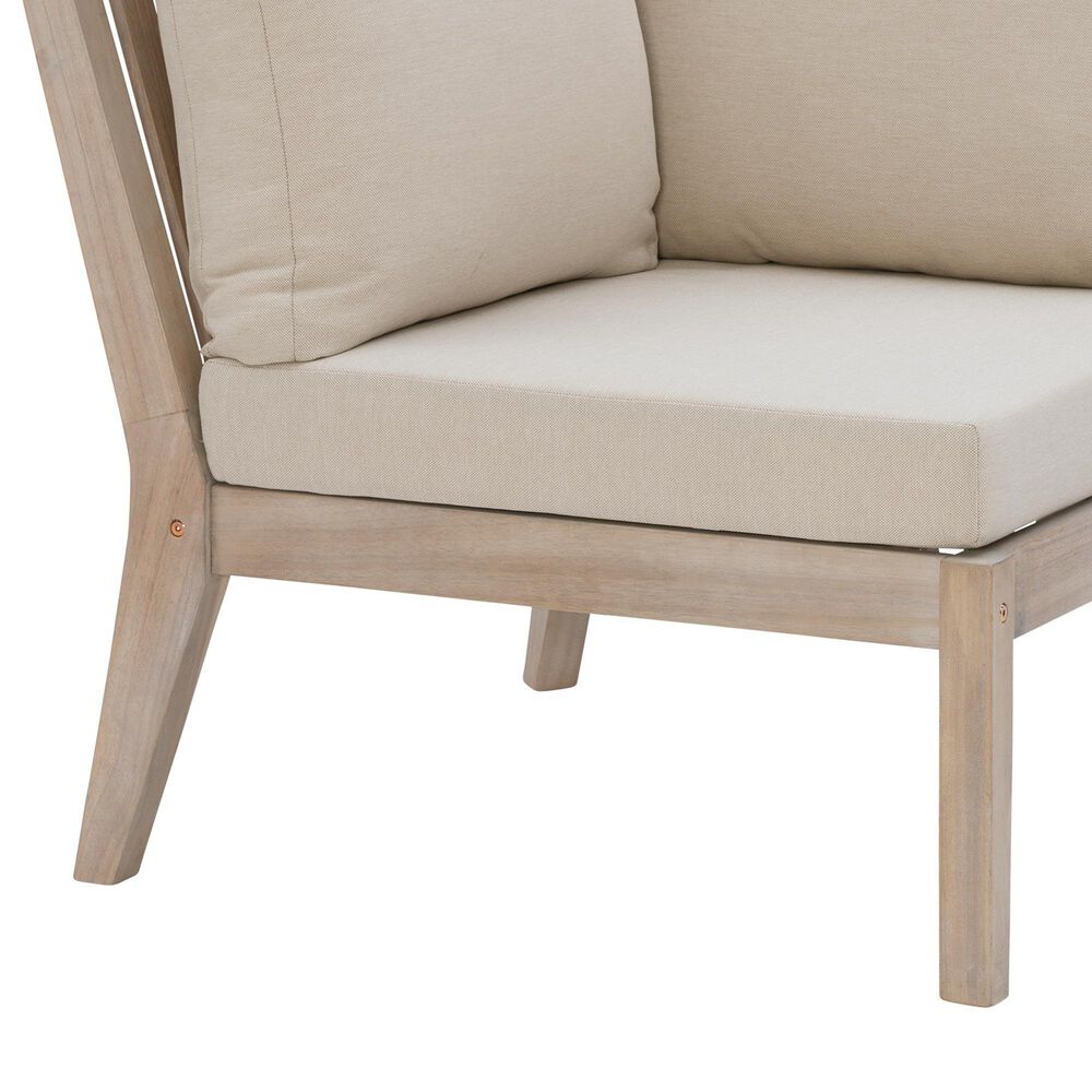 Linon Home Decor Teagon Patio Corner Chair in Beige, , large