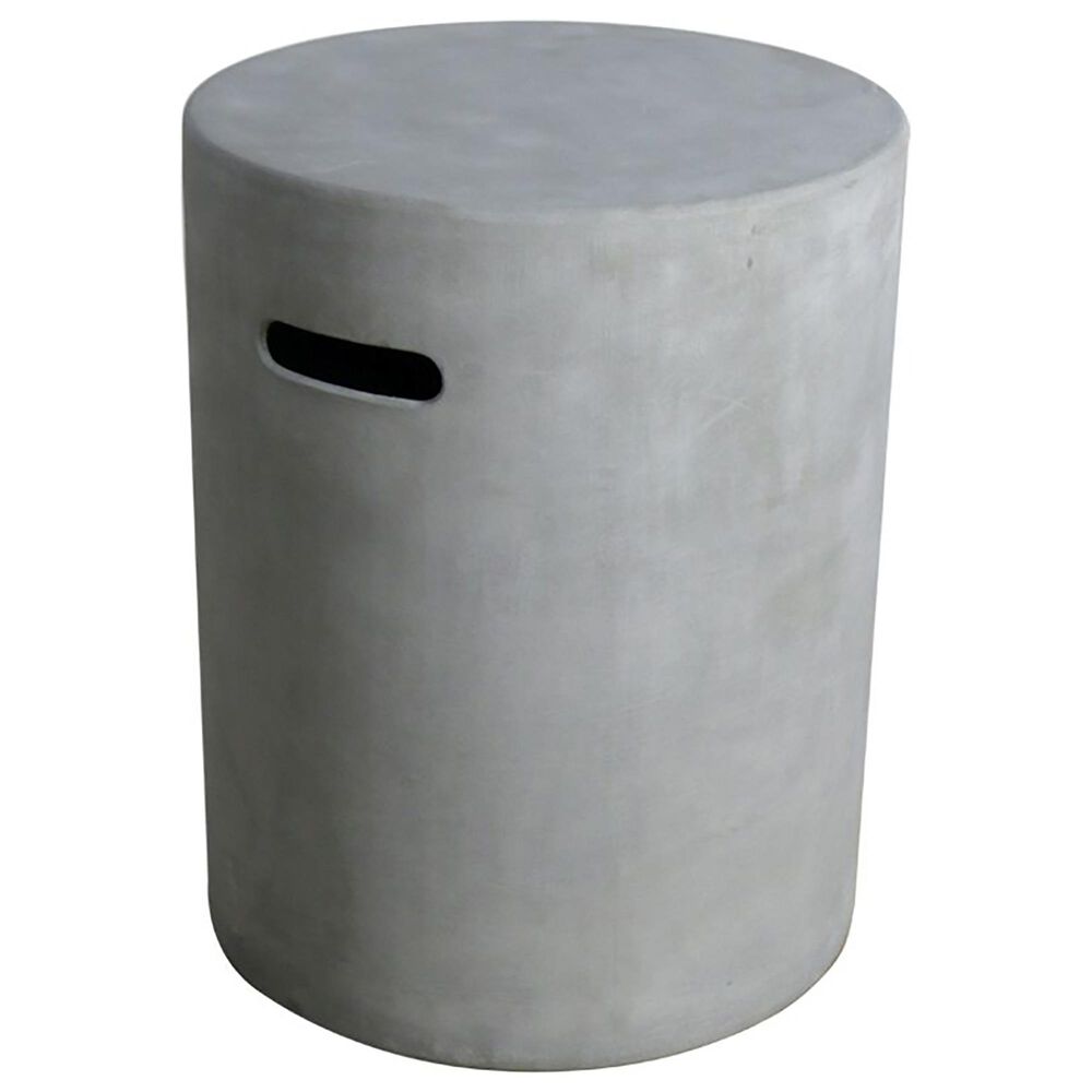 Elementi Fire Round Concrete Propane Tank Cover in Gray, , large