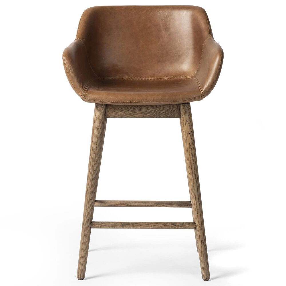 Four Hands Hannah Swivel Counter Stool in Amber Ash, , large