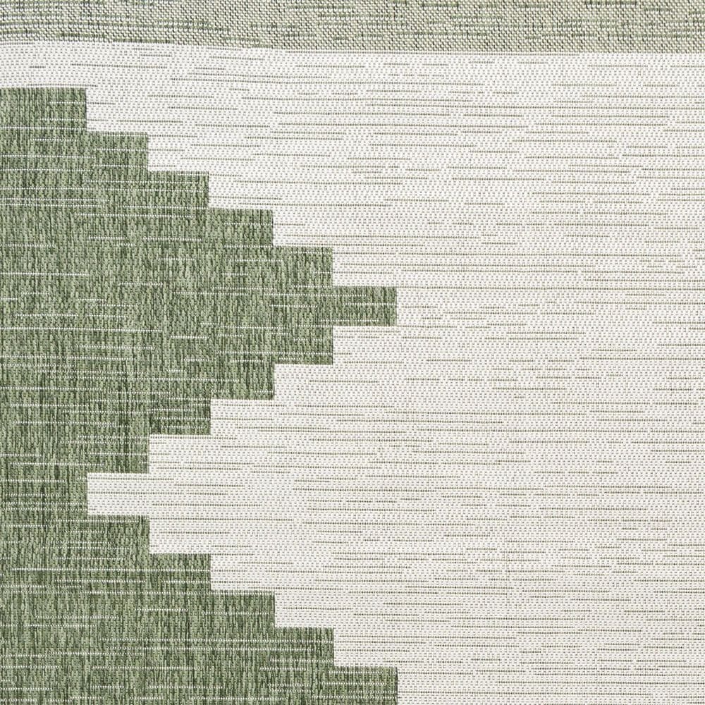 Surya Eagean EAG-2435 Grass Green, Ivory, Dark Green and Seafoam 6&#39;7&quot; Round Indoor/Outdoor Area Rug, , large