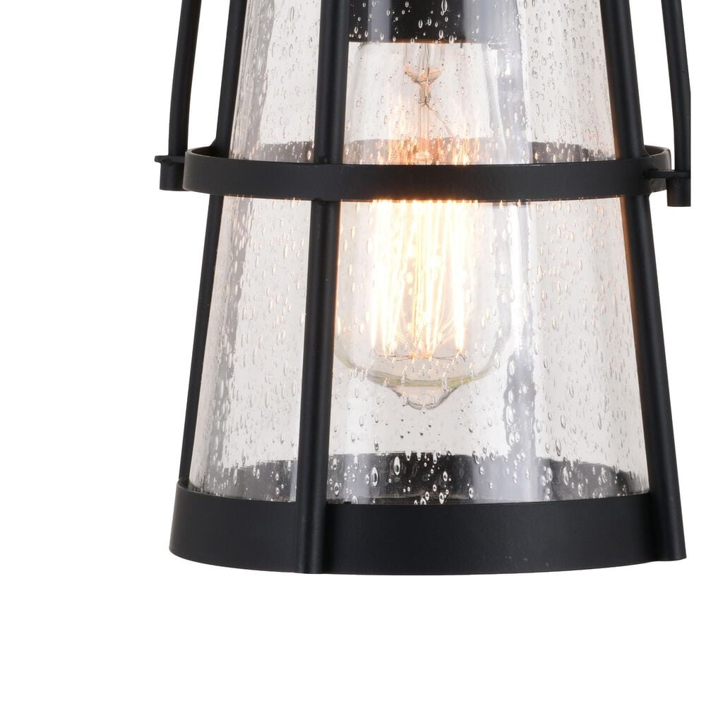 Vaxcel Portage Park 1-Light Outdoor Wall Sconce in Matte Black, , large