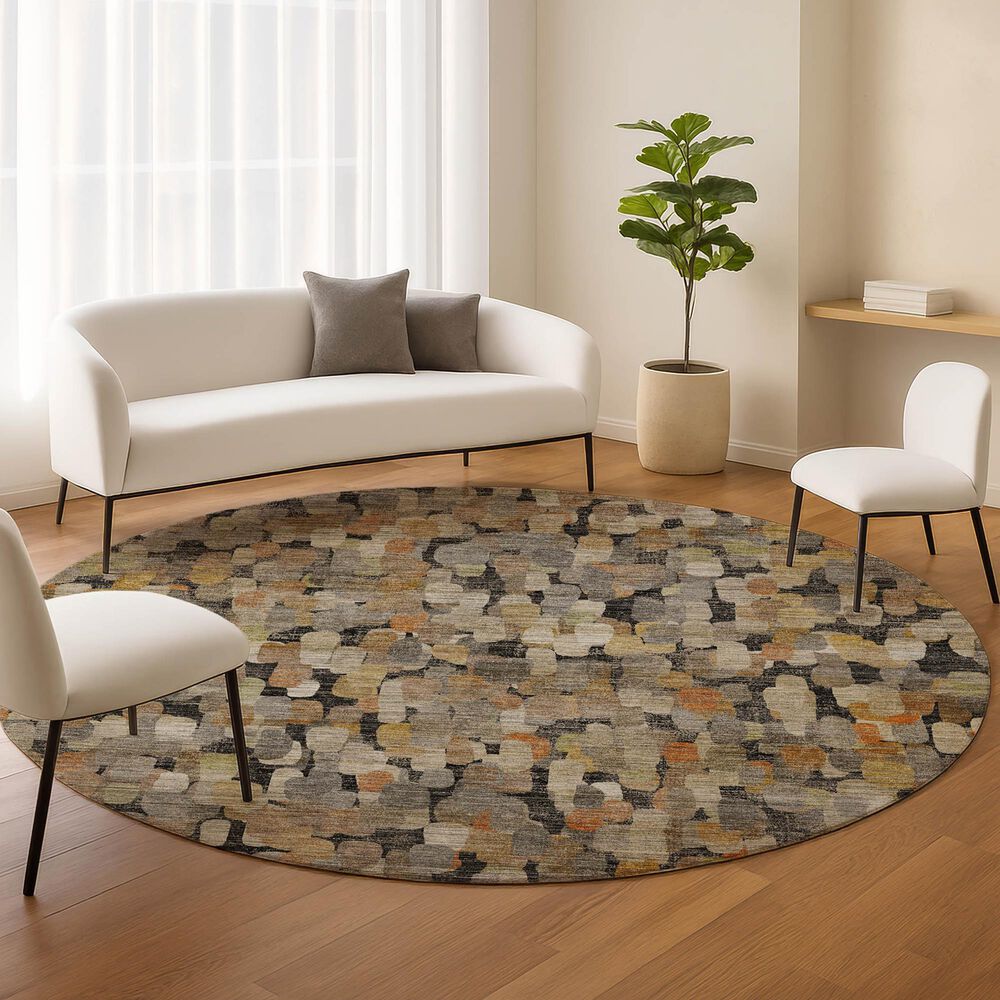 Dalyn Rug Company Nexus NX4 Black 8' Round Area Rug, , large