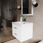 Lexora Home Castor 24" Single Bathroom Vanity in White with White Acrylic Top and Rectangular Sink, , large