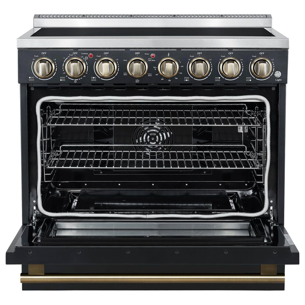 Forno Paolo 36" Freestanding Electric Range in Black, , large