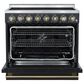 Forno Paolo 36" Freestanding Electric Range in Black, , large