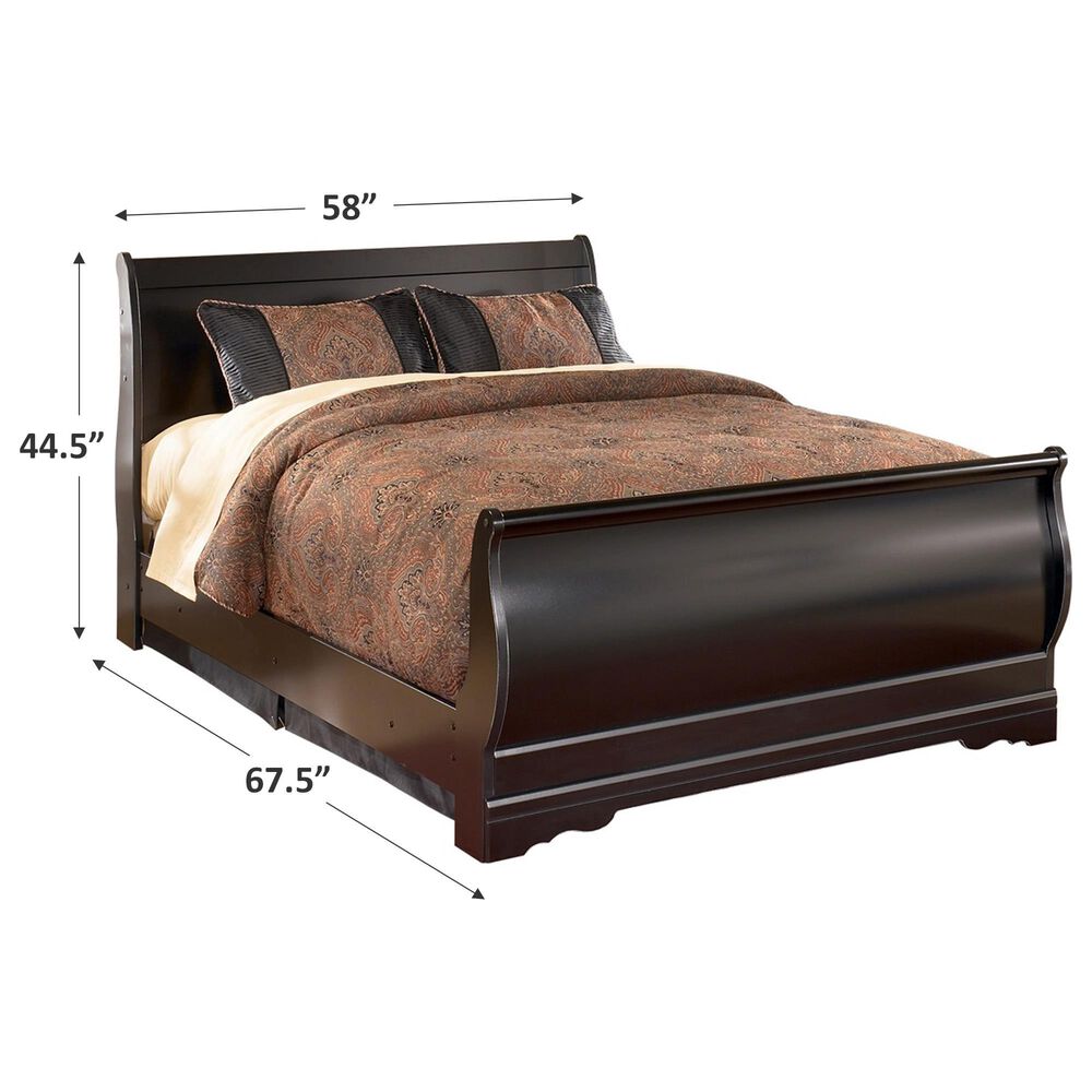 Ashley Huey Vineyard Kids Full Sleigh Bed in Black, , large
