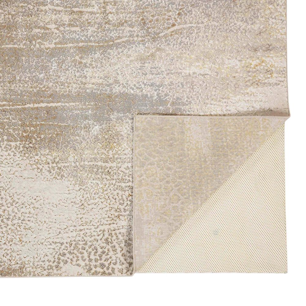 Feizy Aura 3739F 3&#39;11&quot; x 6&#39; Ivory and Gold Area Rug, , large