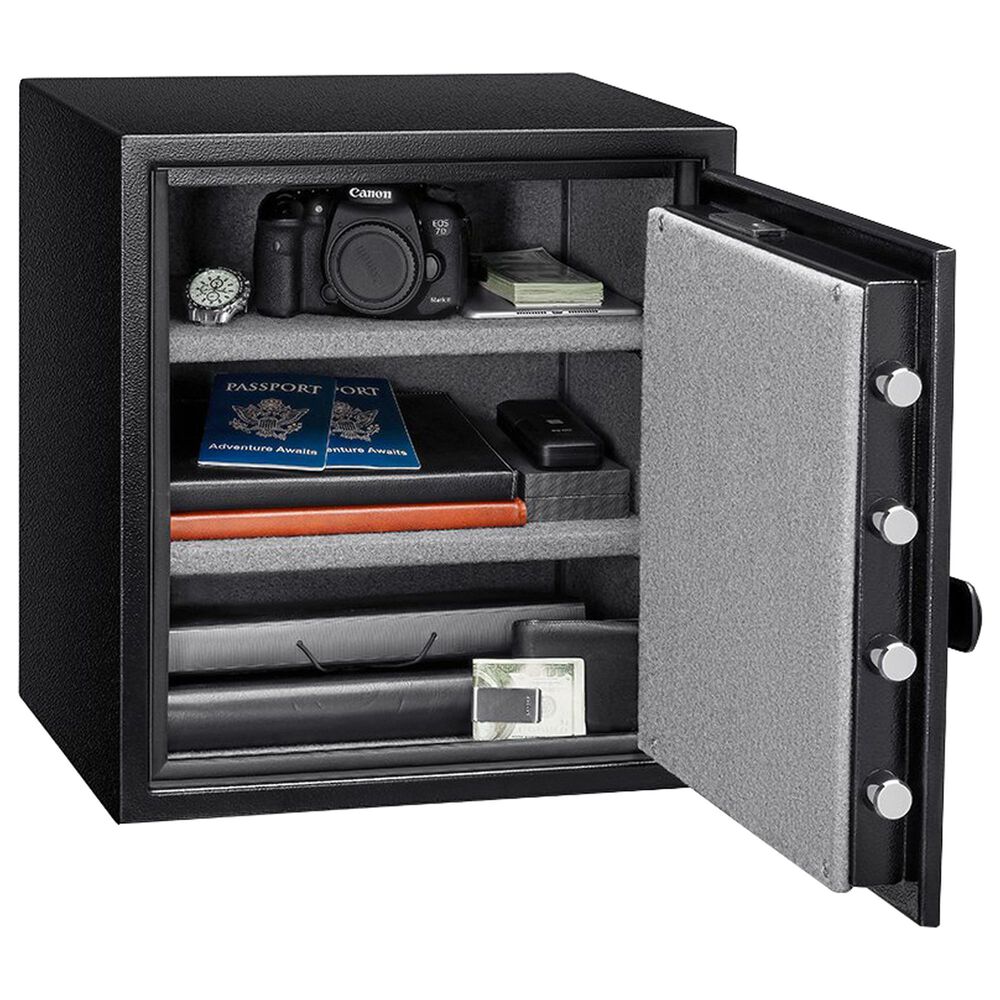 Fortress Large Fireproof and Waterproof Personal Safe in Black, , large