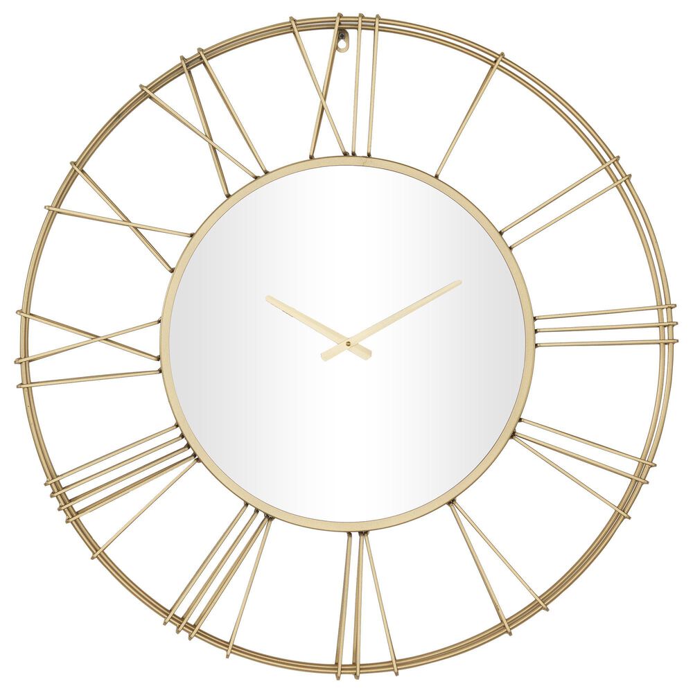 Maple and Jade 30" Wall Clock in Gold, , large