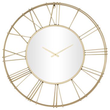 Maple and Jade 30" Wall Clock in Gold, , large