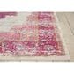Nourison Passion PSN03 2"2" x 7"6" Ivory and Fuchsia Runner, , large