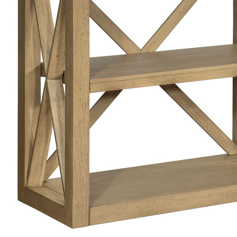 Bassett Mirror Company Holden Console Table in Rustic Blonde and White, , large