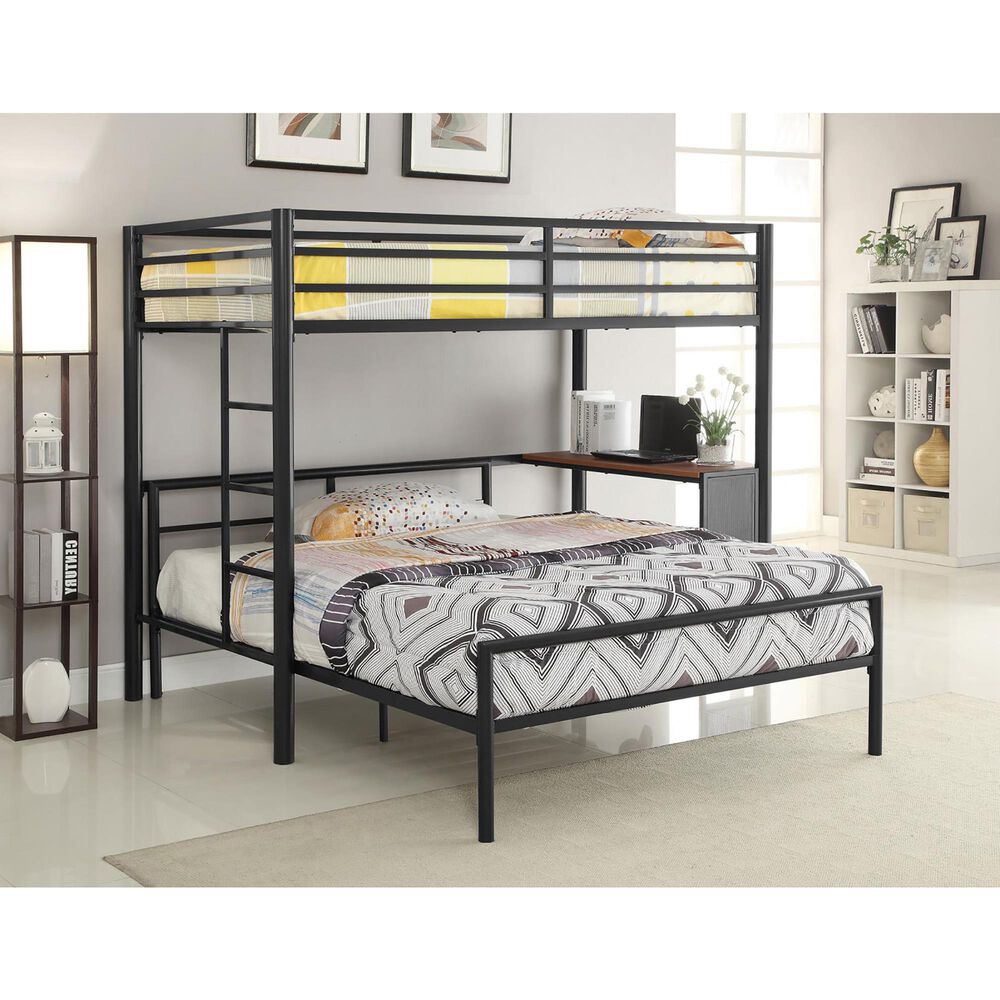 Hearth and Haven Full Platform Bed with Headboard and Footboard in Grey, , large