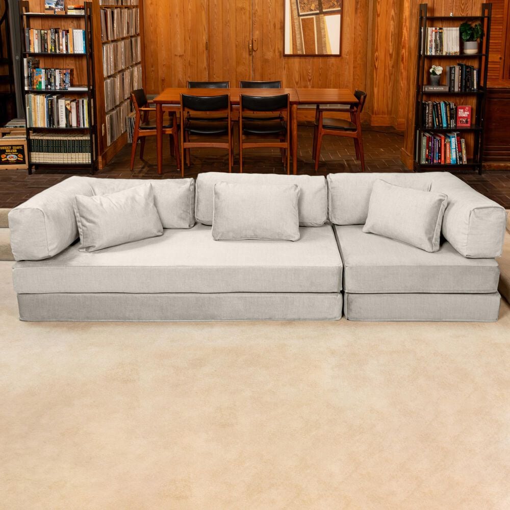Jaxx Unsofa Stationary Sofa in Ivory Velvet, , large