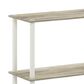 HOMLUX 3-Tier Compact Open Storage Bookshelf in Sonoma Oak and White, , large