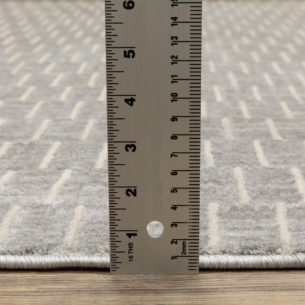 Oriental Weavers Oliver OLV01 Grey and Beige 7'10" x 10'10" Area Rug, , large
