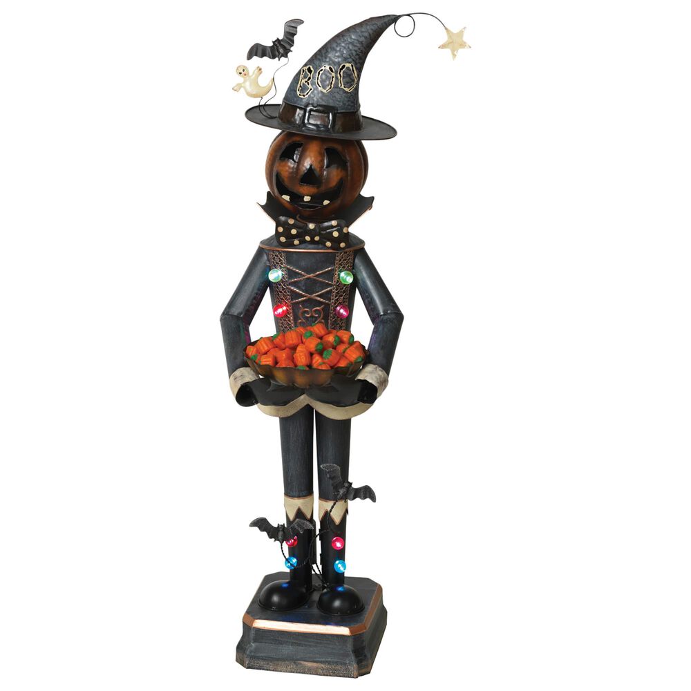 The Gerson Company 3' Mr. Pumpkin Candy Bowl Holder in Gray, , large