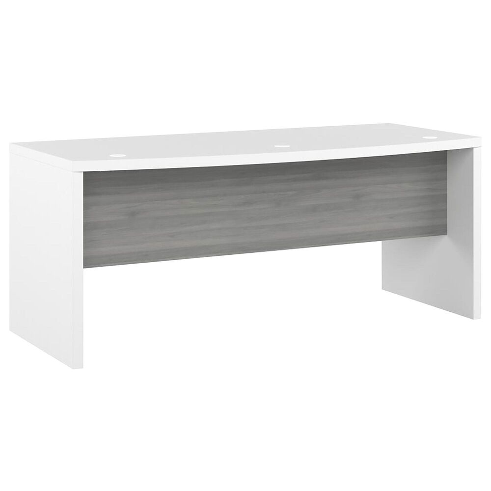 Bush Echo 6Piece Office Desk Set in Pure White and Modern Gray
