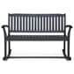 Hearth and Haven Baxter Outdoor Rocking Loveseat in Dark Grey, , large
