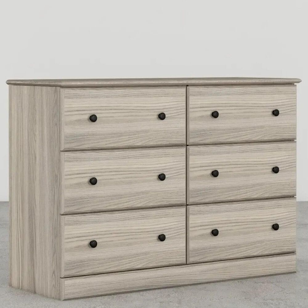 Lemoore Essential 45&quot; 6-Drawer Dresser in Swedish Grey Elm, , large