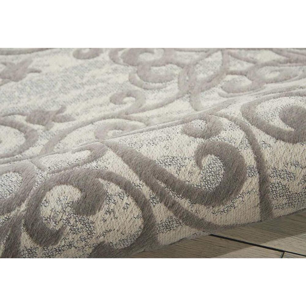 Nourison Damask DAS01 8&#39; x 10&#39; Ivory and Grey Area Rug, , large