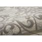 Nourison Damask DAS01 8" x 10" Ivory and Grey Area Rug, , large