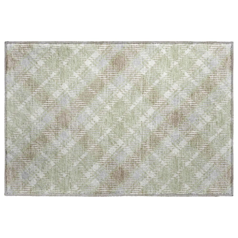 Dalyn Rug Company Soft Essentials Plaid Celery 1"8" x 2"6" Indoor/Outdoor Area Rug, , large