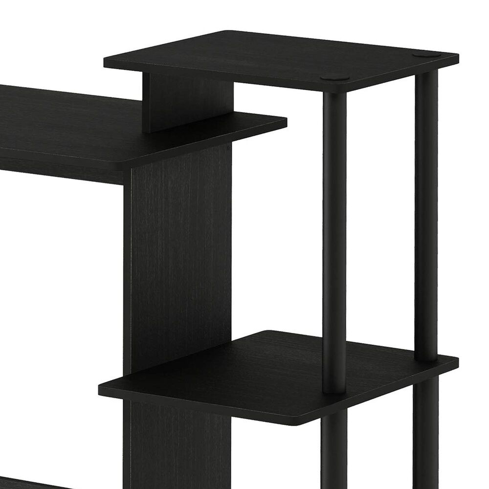 HOMLUX 40" Computer Desk with Open Side Shelves in Americano and Black, , large