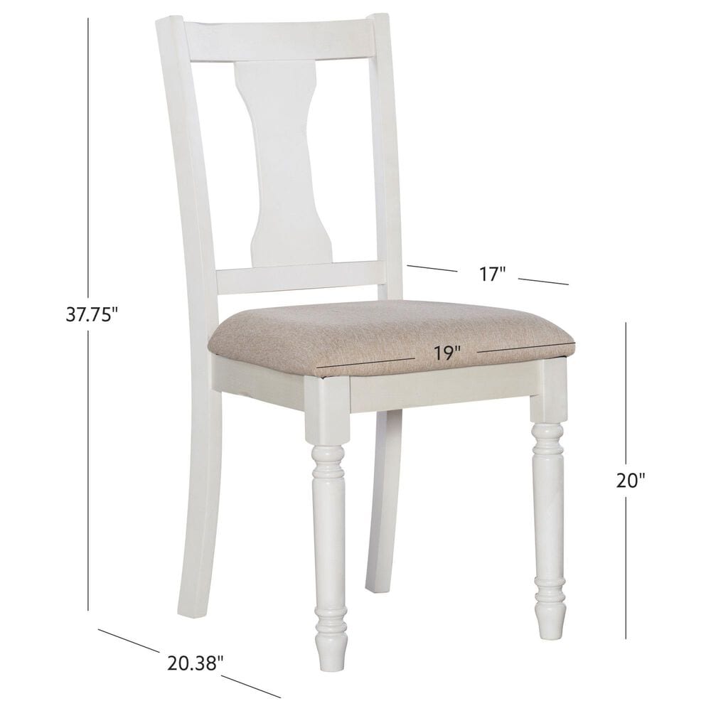 Linon Home Decor Willow Side Chair in Vanilla White, , large
