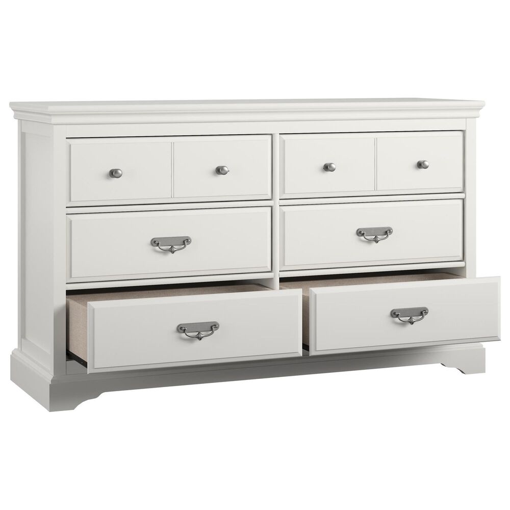 DHP Nordbee 6 Drawer Dresser in White, , large